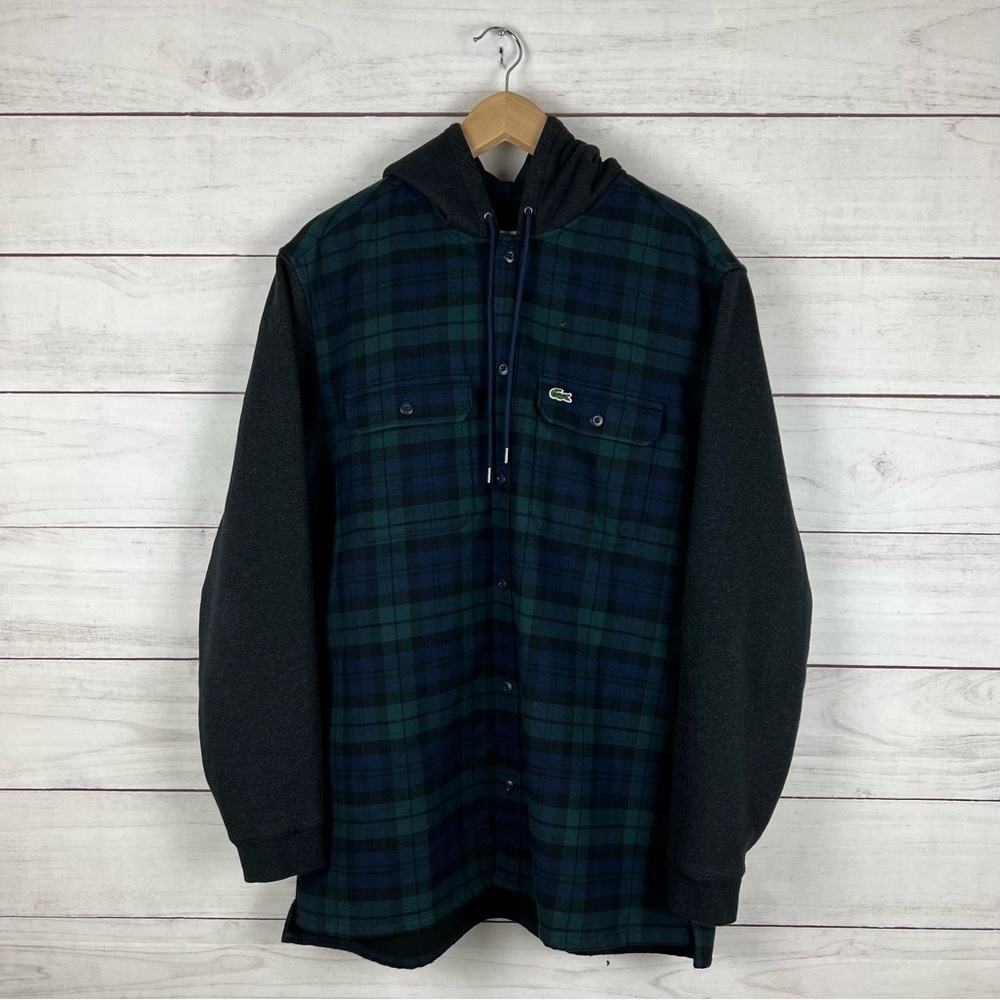 Lacoste Plaid Hooded Jacket